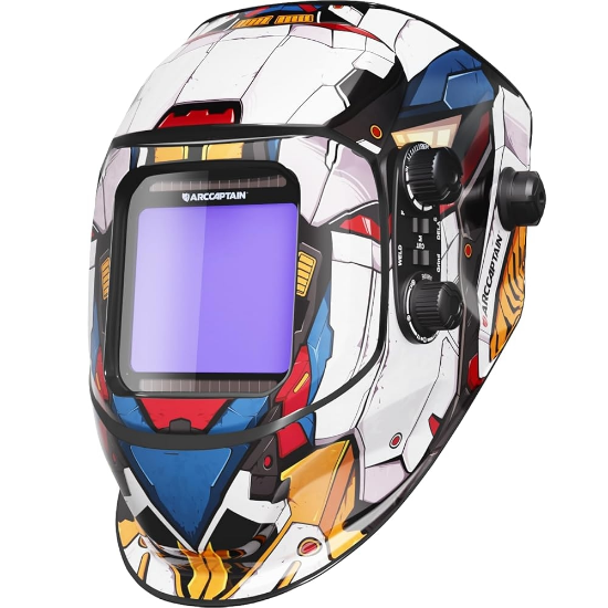 AC-M SERIAL: Large View Auto Darkening Welding Helmet MetalWarrior 3.94