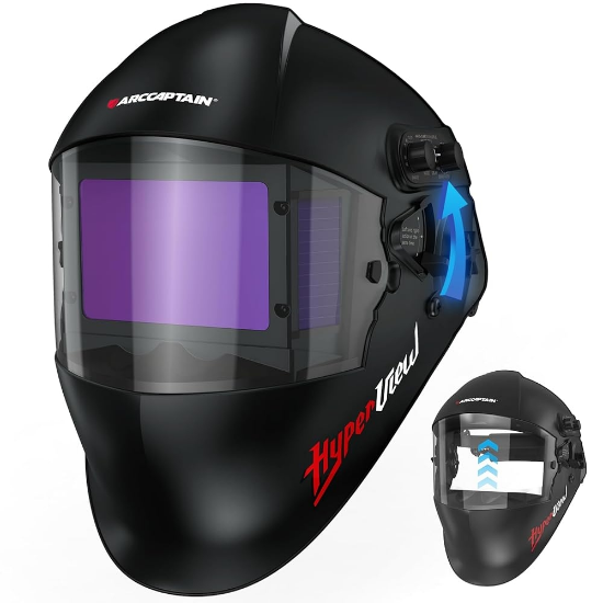 HYPERVIEW-L SERIAL: Side View Auto-Darkening Welding Helmet 8.46