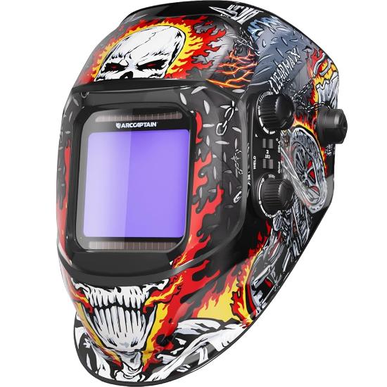 AC-M SERIAL: Large Viewing Screen Auto Darkening Welding Helmet 3.94