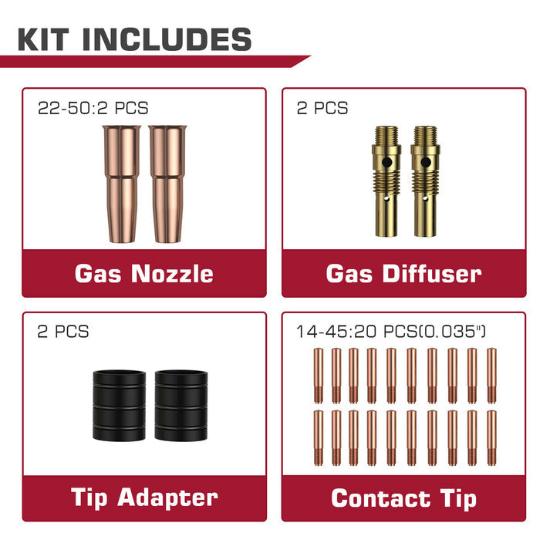 Tweco #2 MIG Gun Parts MIG Welding Gun Accessory Kit