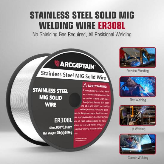 ER308L Solid Wire Stainless Steel Mig Welding Wire 2 Lbs