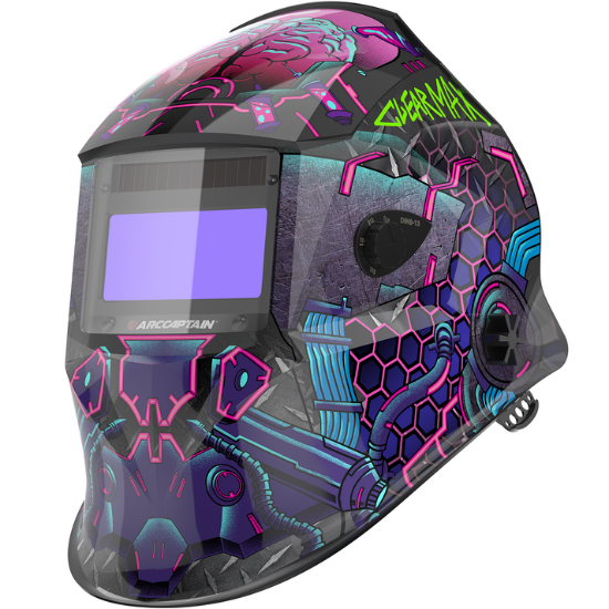 CLEARMAX-S SERIAL: Auto Darkening Welding Helmet Punk Neuron 3.86”×1.69” True Color Helmet HSH-S800