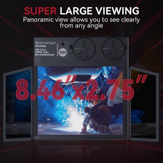 HYPERVIEW-L SERIAL: Super Large Viewing Welding Helmet 8.46