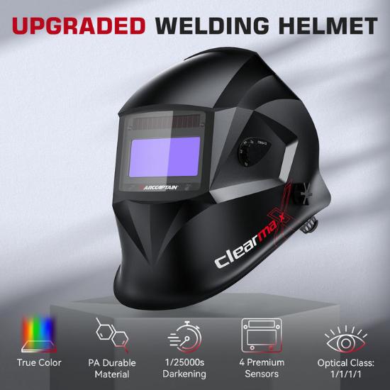 CLEARMAX-S SERIAL:  Digital Auto Darkening Welding Helmet with Sensitivity Adjustment HSH-S800